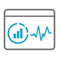 blue, icon, graph, heartbeat