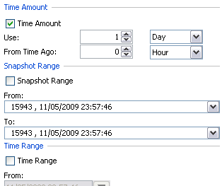 A screenshot of the time amount settings in UpBeat PEi.