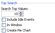 A screenshot of the top search values from UpBeat PEi Manual.