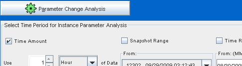 A screen shot of a screen showing an UpBeat time change analysis.