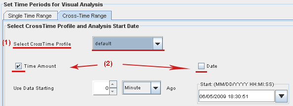 A manual displaying how to configure parameters for an UpBeat visual analysis.